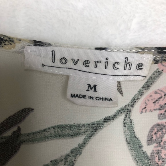 Loveriche Sheer Floral Women’s Top, Size M - Picture 3 of 6